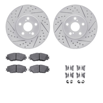R1 Concepts® - Carbon Coated Drilled and Slotted Brake Kit with Optimum OE Pads