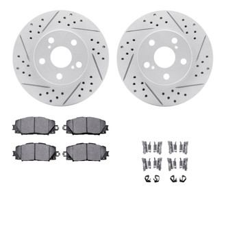 R1 Concepts® - Carbon Coated Drilled and Slotted Brake Kit with Optimum OE Pads