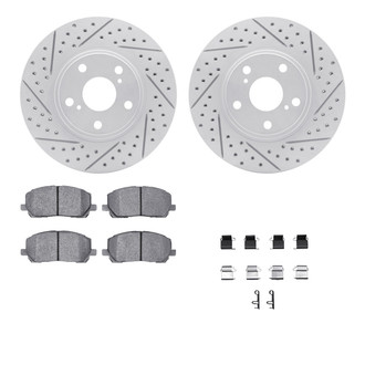 R1 Concepts® - Drilled and Slotted Front Brake Kit with Optimum OE Pads