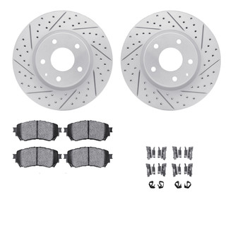 R1 Concepts® - Drilled and Slotted Brake Kit with Optimum OE Pads
