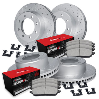 R1 Concepts® - Drilled and Slotted Brake Kit with Optimum OE Pads