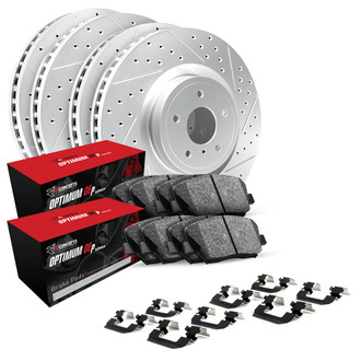 R1 Concepts® - Drilled and Slotted Brake Kit with Optimum OE Pads