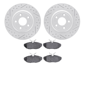 R1 Concepts® - Drilled and Slotted Rear Brake Kit with Optimum OE Pads