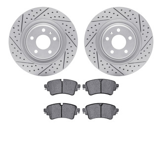 R1 Concepts® - Drilled and Slotted Rear Brake Kit with Optimum OE Pads