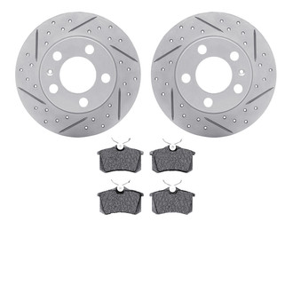 R1 Concepts® - Carbon Coated Drilled and Slotted Brake Kit with Optimum OE Pads