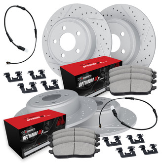 R1 Concepts® - Drilled and Slotted Brake Kit with Optimum OE Pads