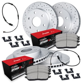 R1 Concepts® - Drilled and Slotted Brake Kit with Optimum OE Pads