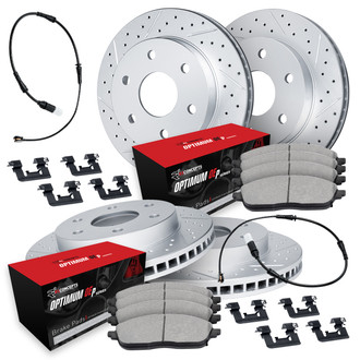 R1 Concepts® - Drilled and Slotted Brake Kit with Optimum OE Pads