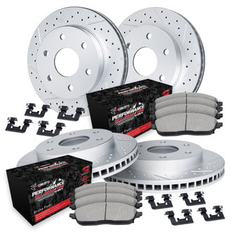 R1 Concepts® - Drilled and Slotted Brake Kit with Performance Sport Pads