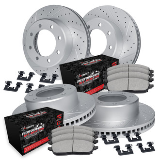 R1 Concepts® - Drilled and Slotted Brake Kit with Performance Sport Pads