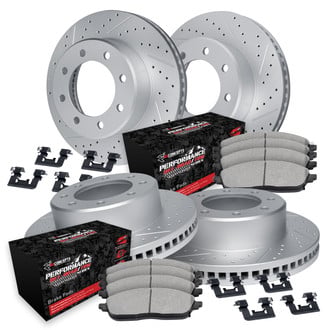 R1 Concepts® - Drilled and Slotted Brake Kit with Performance Sport Pads