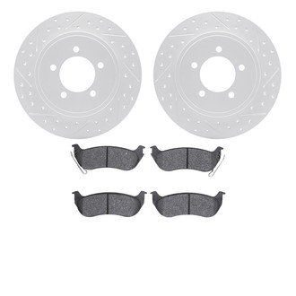 R1 Concepts® - Drilled and Slotted Brake Kit with Performance Sport Pads