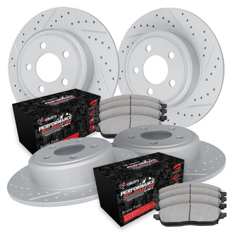R1 Concepts® - Drilled and Slotted Brake Kit with Performance Sport Pads