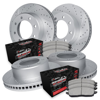 R1 Concepts® - Drilled and Slotted Brake Kit with Performance Sport Pads