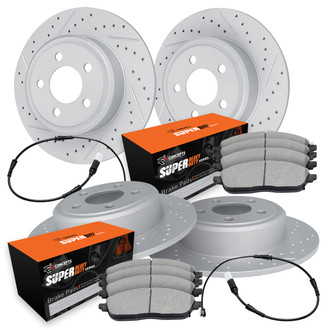 R1 Concepts® - Drilled and Slotted Brake Kit with Super Duty Pads