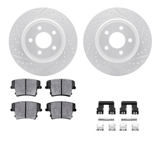 R1 Concepts® - Drilled and Slotted Rear Brake Kit with Super Duty Pads