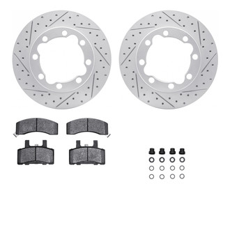 R1 Concepts® - Drilled and Slotted Front Brake Kit with Super Duty Pads