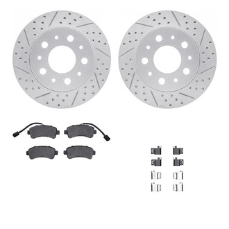 R1 Concepts® - Drilled and Slotted Rear Brake Kit with Super Duty Pads