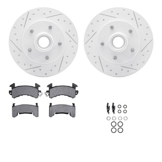 R1 Concepts® - Drilled and Slotted Front Brake Kit with Super Duty Pads