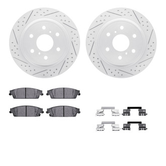 R1 Concepts® - Drilled and Slotted Rear Brake Kit with Super Duty Pads