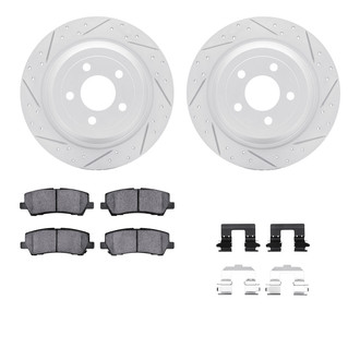 R1 Concepts® - Drilled and Slotted Rear Brake Kit with Super Duty Pads