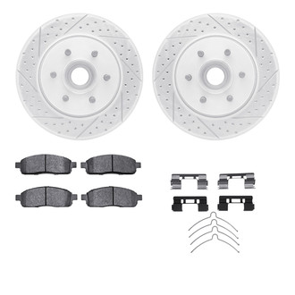 R1 Concepts® - Drilled and Slotted Front Brake Kit with Super Duty Pads