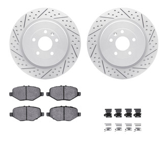 R1 Concepts® - Drilled and Slotted Rear Brake Kit with Super Duty Pads