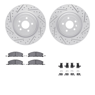 R1 Concepts® - Drilled and Slotted Front Brake Kit with Super Duty Pads