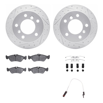 R1 Concepts® - Drilled and Slotted Rear Brake Kit with Super Duty Pads