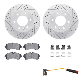 R1 Concepts® - Drilled and Slotted Front Brake Kit with Super Duty Pads