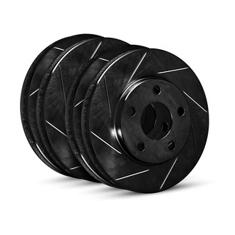 R1 Concepts® - eLINE Series™ Slotted Front and Rear Brake Rotor Set