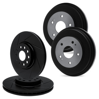 R1 Concepts® - Slotted Front and Rear Brake Rotor Set