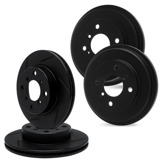 R1 Concepts® - Slotted Disc Brake Rotor Set