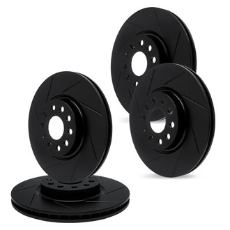 R1 Concepts® - Slotted Front and Rear Brake Rotor Set