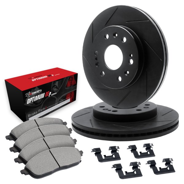  R1 Concepts® - Slotted Rear Brake Kit with 5000 OE Pads