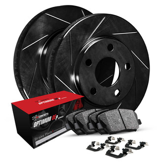 R1 Concepts® - Slotted Front Brake Kit with 5000 OE Pads