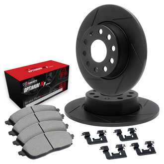 R1 Concepts® - Slotted Rear Brake Kit with 5000 OE Pads