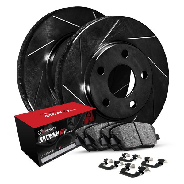  R1 Concepts® - Slotted Front Brake Kit with 5000 OE Pads