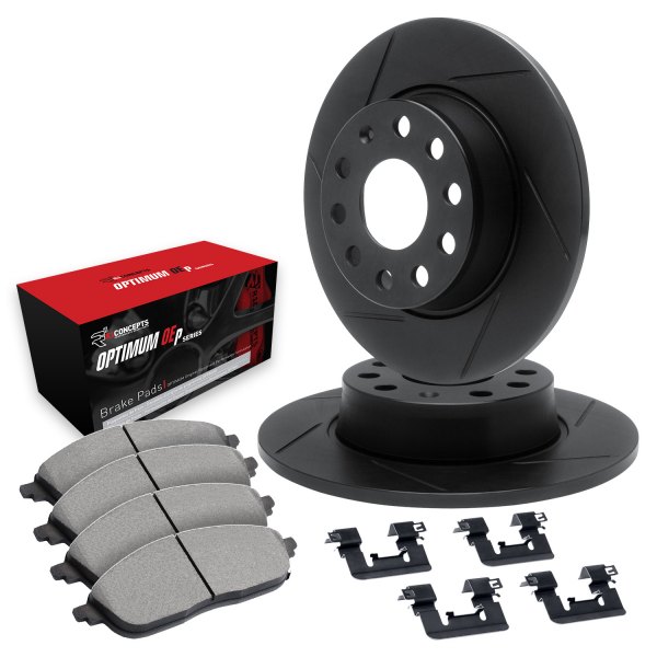  R1 Concepts® - Slotted Rear Brake Kit with 5000 OE Pads