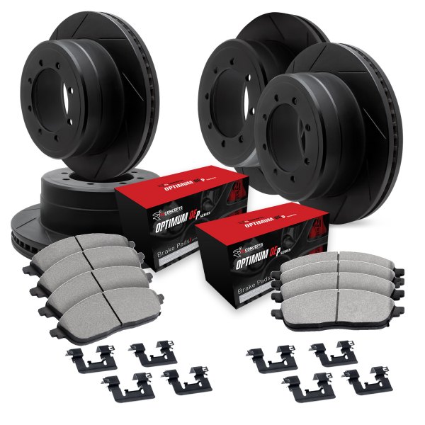  R1 Concepts® - Slotted Front and Rear Brake Kit with 5000 OE Pads