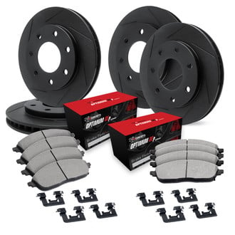 R1 Concepts® - Slotted Front and Rear Brake Kit with 5000 OE Pads