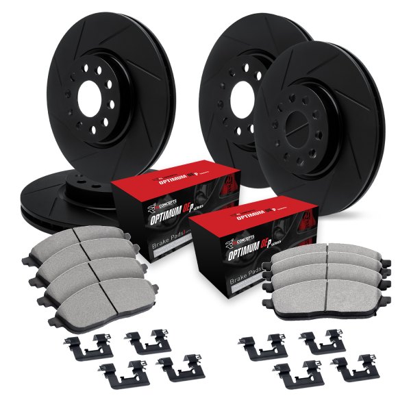  R1 Concepts® - Slotted Front and Rear Brake Kit with 5000 OE Pads