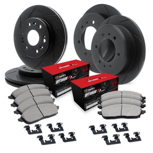  R1 Concepts® - Slotted Front and Rear Brake Kit with 5000 OE Pads