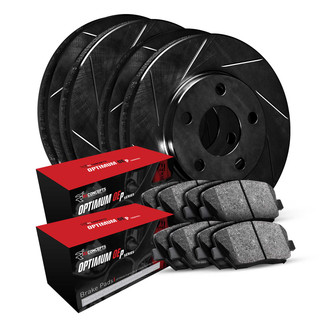 R1 Concepts® WCUN2-92002 - Slotted Front and Rear Brake Kit with Optimum OE Pads