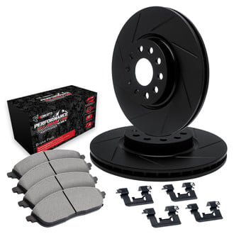 R1 Concepts® - Slotted Front Brake Kit with Performance Off-Road/Tow Brake Pads