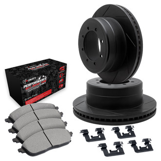 R1 Concepts® - Slotted Rear Brake Kit with Performance Off-Road/Tow Brake Pads