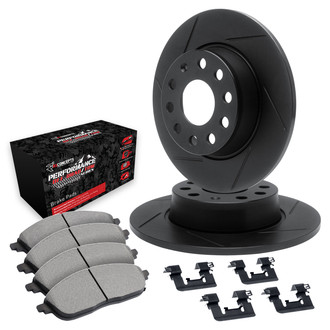 R1 Concepts® - Slotted Rear Brake Kit with Performance Off-Road/Tow Brake Pads