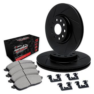 R1 Concepts® - Slotted Front Brake Kit with Performance Off-Road/Tow Brake Pads