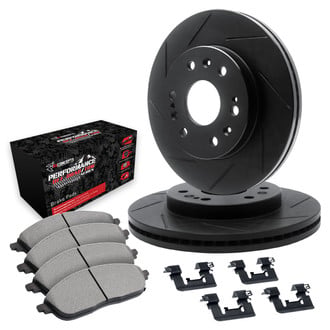 R1 Concepts® - Slotted Front Brake Kit with Performance Off-Road/Tow Brake Pads