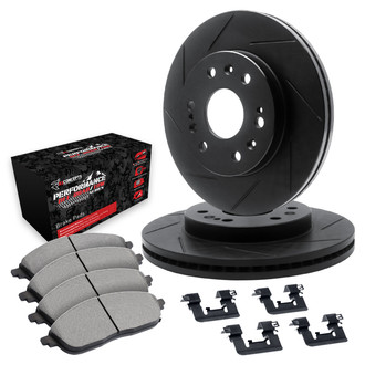 R1 Concepts® WCVH1-76014 - Slotted Front Brake Kit with Performance Off-Road/Tow Brake Pads